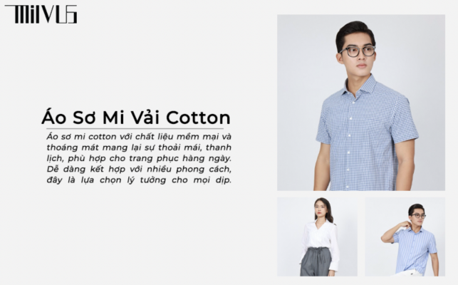 Áo Sơ Mi Vải Cotton Hiện Đại Cách Phối Đồ Thời Trang