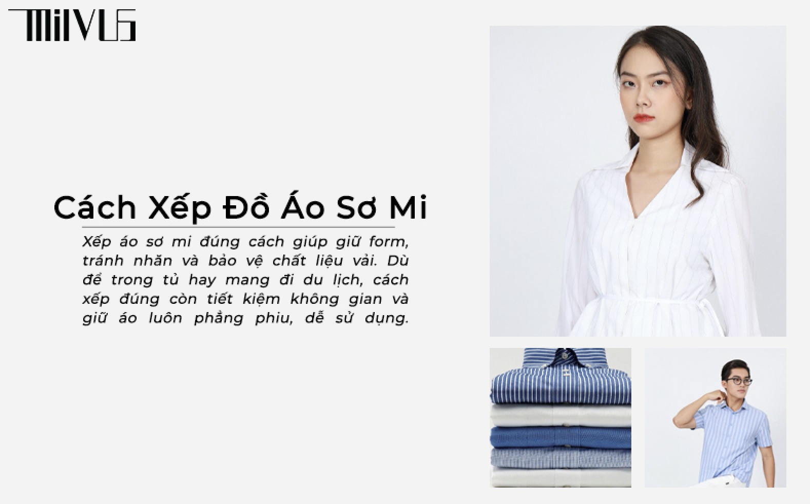 Cách xếp đồ áo sơ mi