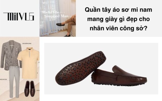 Quần tây áo sơ mi nam mang giày gì đẹp cho nhân viên công sở?