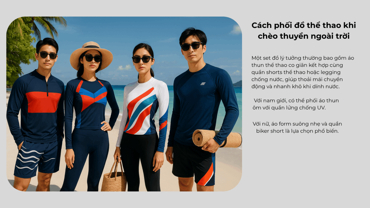 Áo Thun Thể Thao Cho Bộ Môn Chèo Thuyền