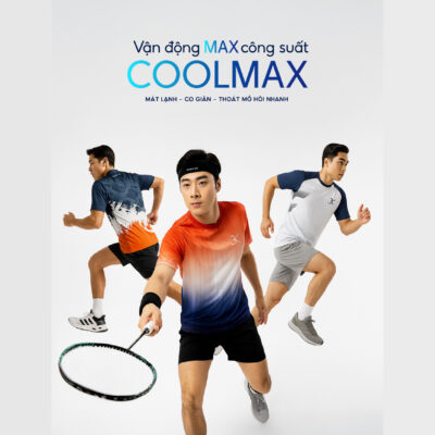 Áo thể thao co giãn 4 chiều, không nhăn chất liệu cool max