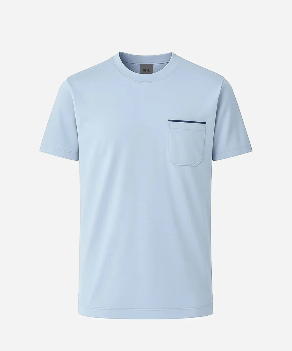 Áo Thun Nam T-Shirt Basic Túi Viền Nhiều Màu Cotton Mềm Mịn Co Giãn MVT457M - Ảnh 9