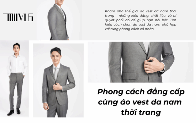 Tạo dựng phong cách đẳng cấp cùng áo vest da nam thời trang