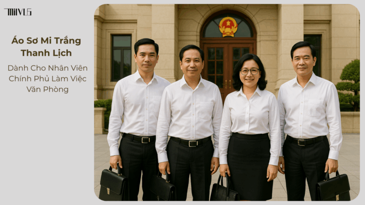 Áo Sơ Mi Trắng Thanh Lịch- Dành Cho Nhân Viên Chính Phủ Làm Việc Văn Phòng