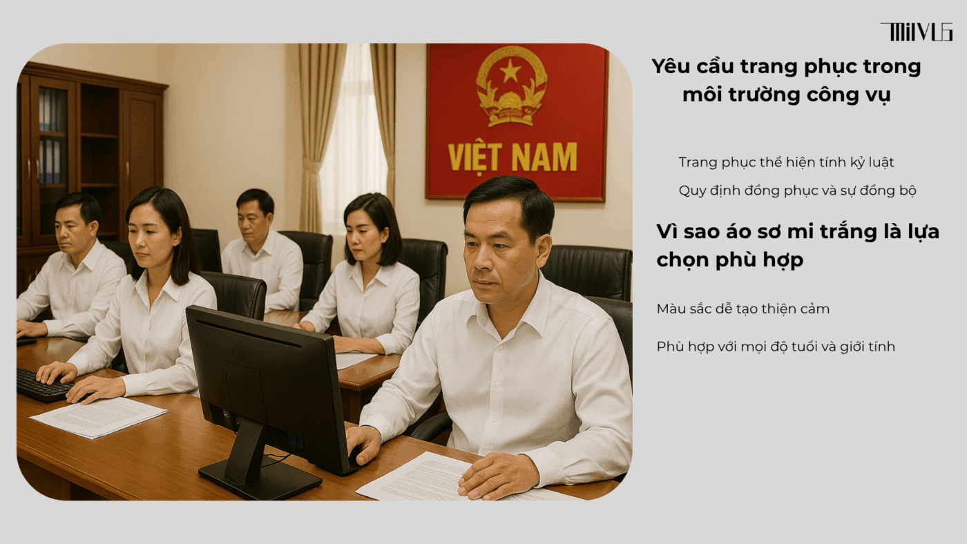 Áo Sơ Mi Trắng Thanh Lịch- Dành Cho Nhân Viên Chính Phủ Làm Việc Văn Phòng