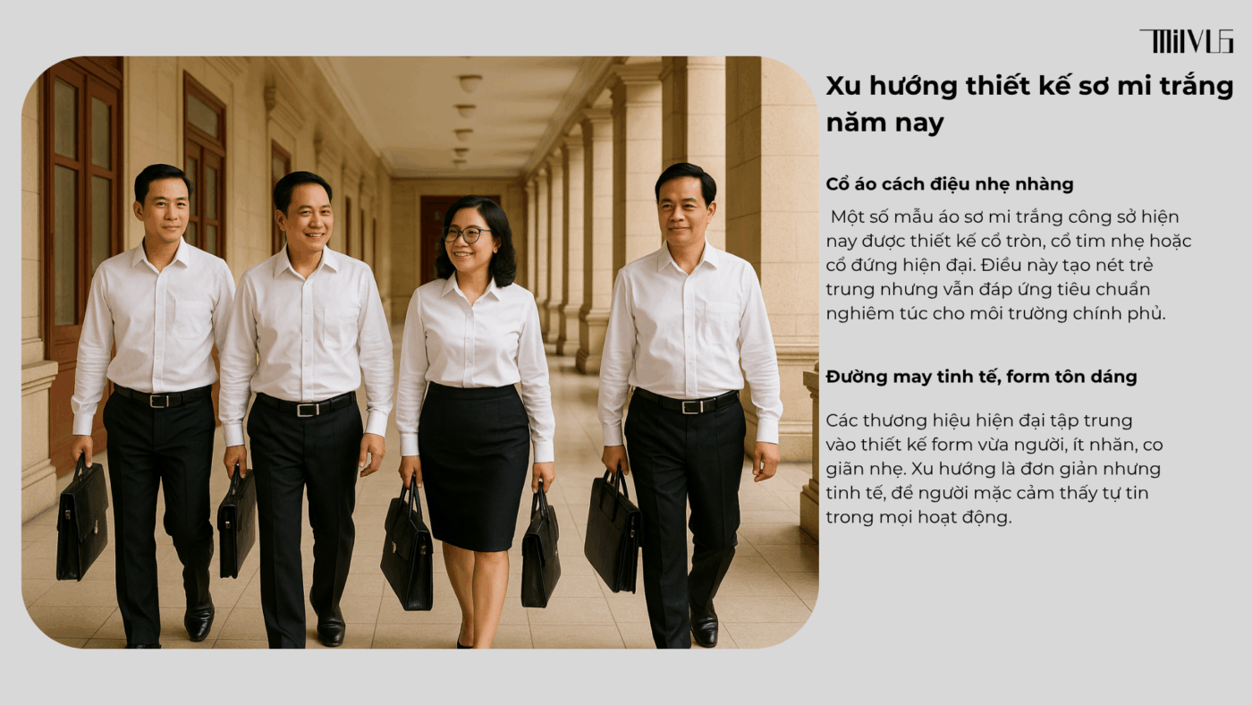 Áo Sơ Mi Trắng Thanh Lịch- Dành Cho Nhân Viên Chính Phủ Làm Việc Văn Phòng