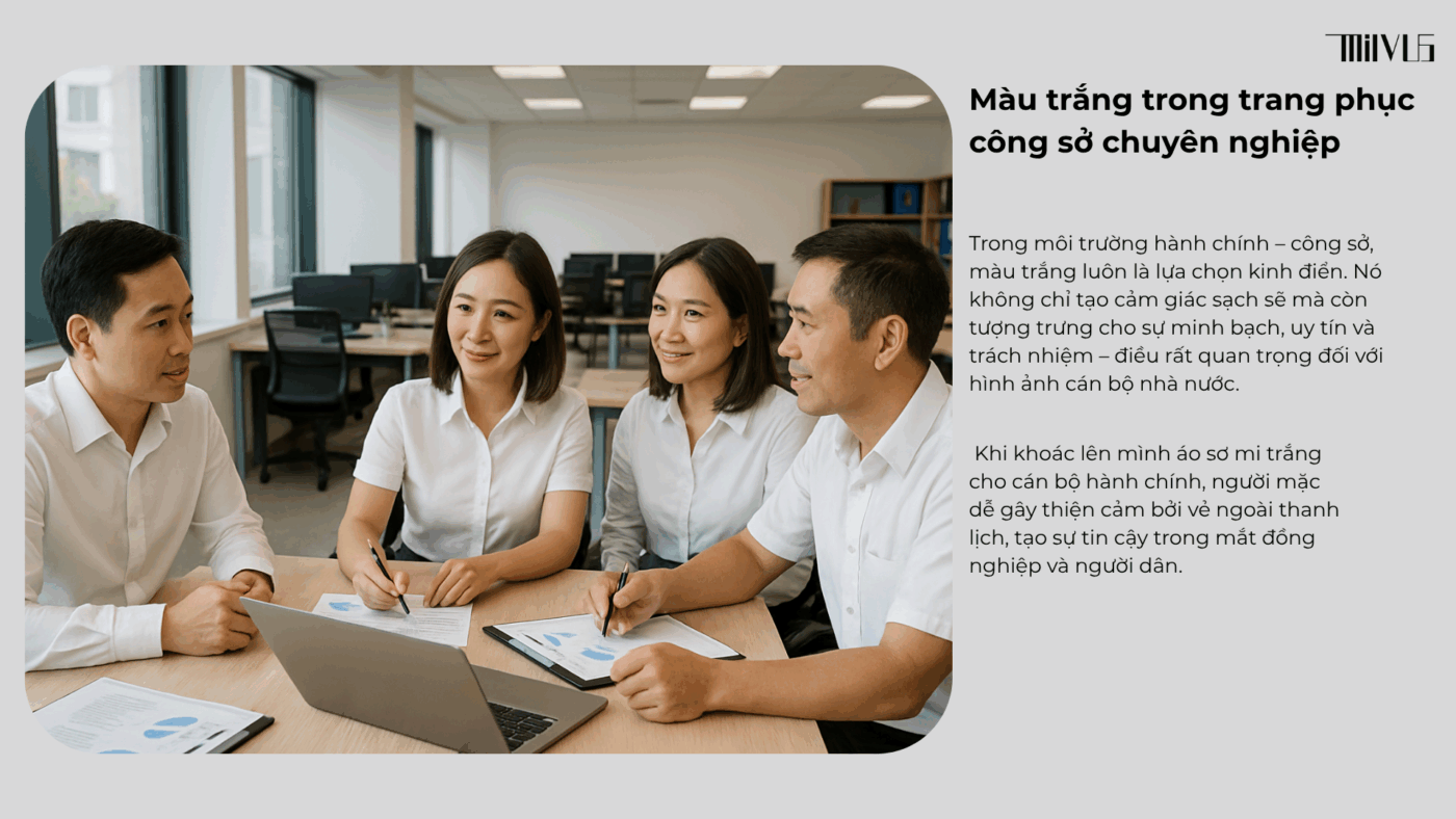 Áo Sơ Mi Trắng Cho Cán Bộ Hành Chính