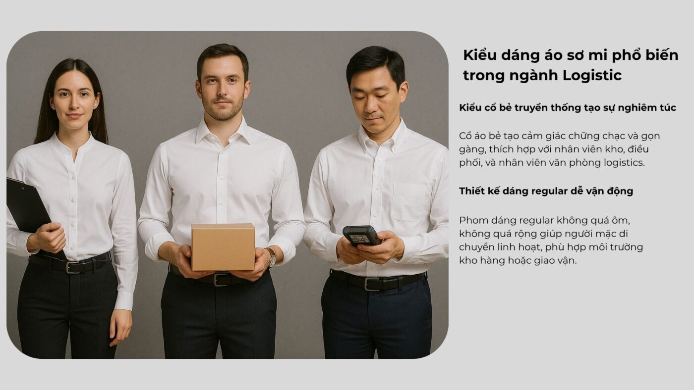 Áo Sơ Mi Trắng Cho Nhân Viên Logistics