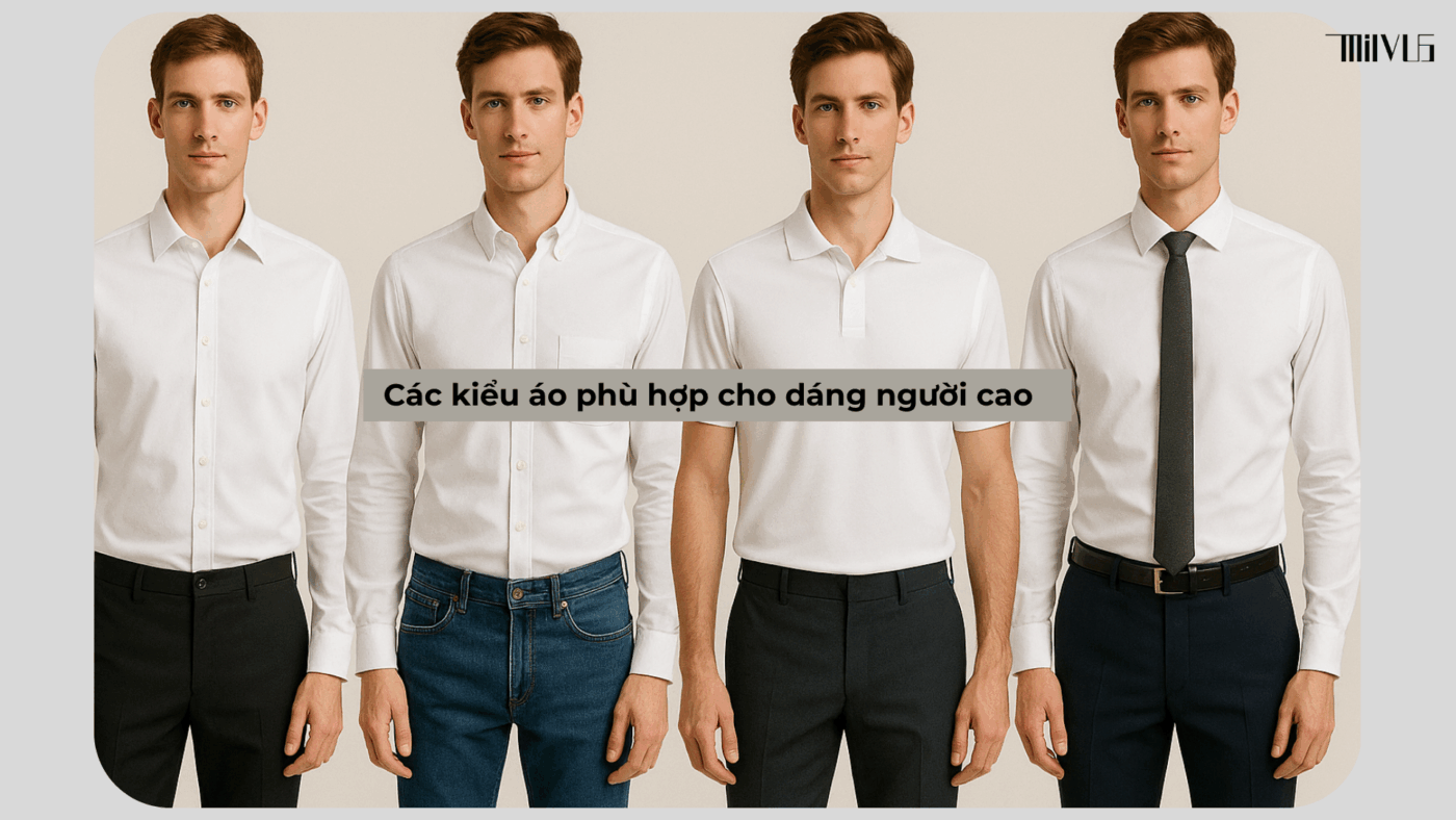 Áo Sơ Mi Trắng Cho Người Cao