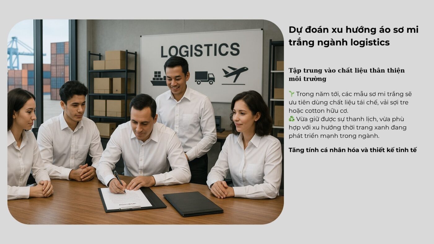 Áo Sơ Mi Trắng Cho Nhân Viên Logistics