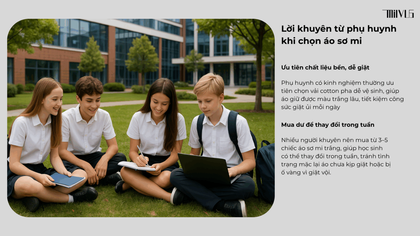 Áo Sơ Mi Trắng Cho Học Sinh- Cấp 2