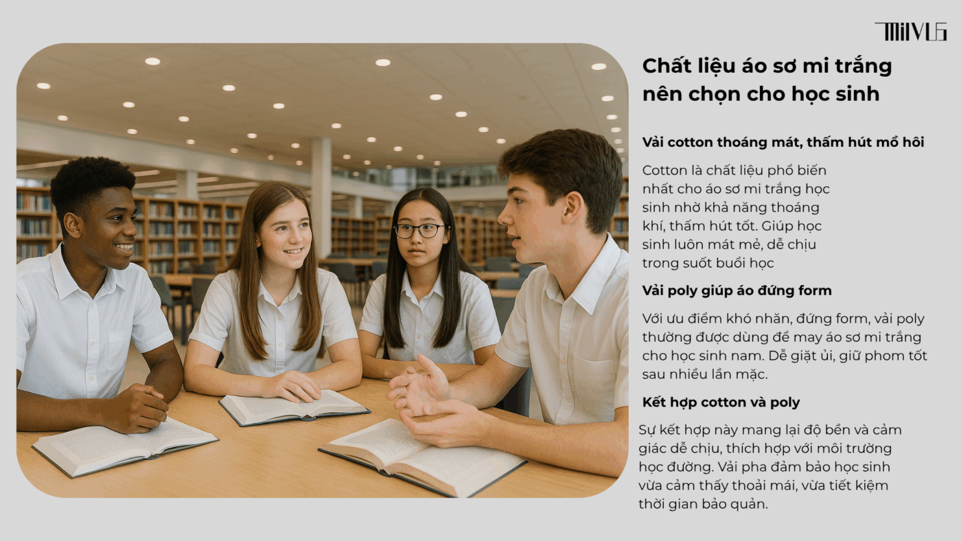 Áo Sơ Mi Trắng Cho Học Sinh - Cấp 3