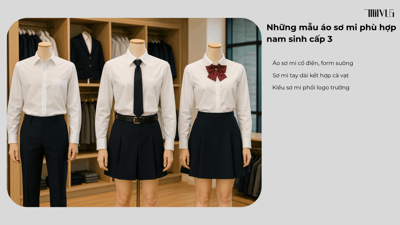 Áo Sơ Mi Trắng Cho Học Sinh - Cấp 3