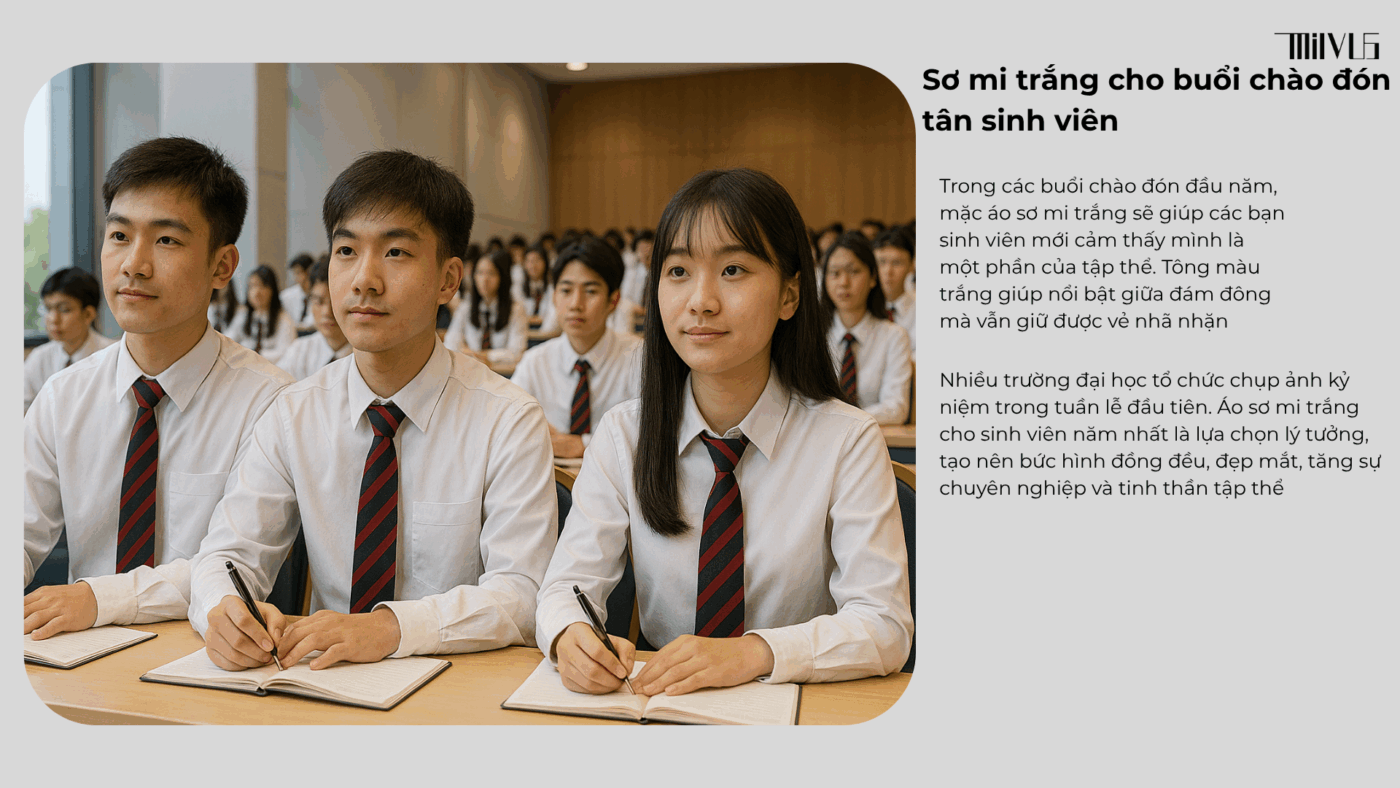 Áo Sơ Mi Trắng Cho Sinh Viên Năm Nhất