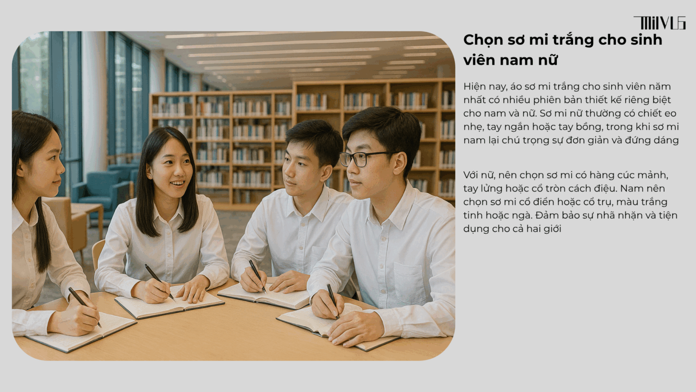 Áo Sơ Mi Trắng Cho Sinh Viên Năm Nhất