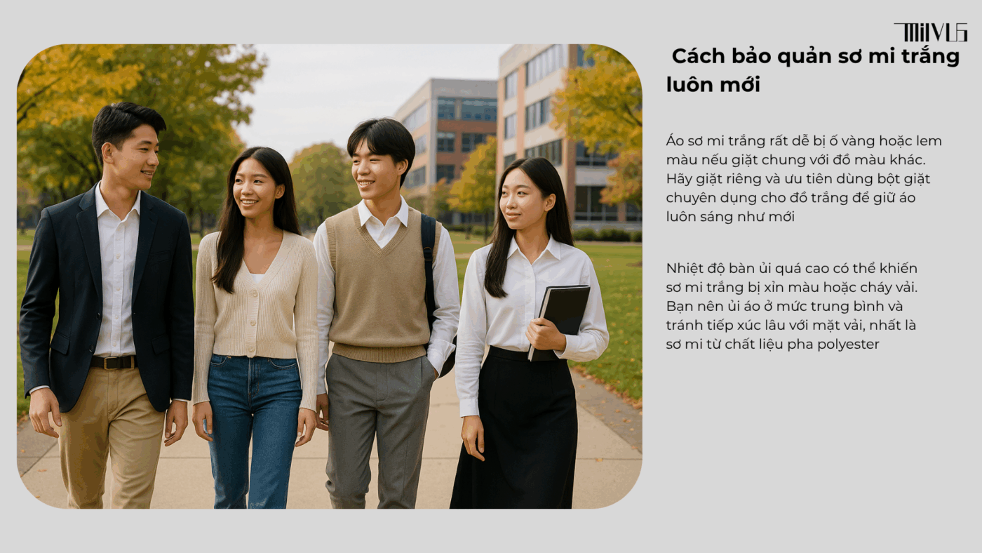 Áo Sơ Mi Trắng Cho Sinh Viên Năm Nhất