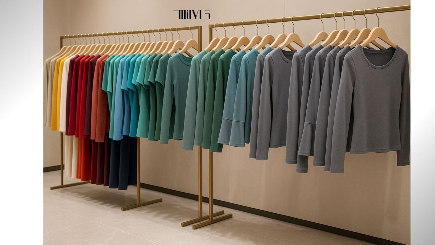 Áo Thun Nữ Dài Tay Màu Xám Khói Thanh Lịch