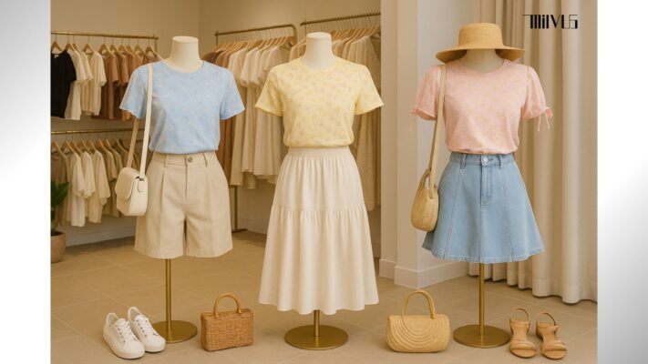 Áo Thun Nữ Họa Tiết Hoa Nhỏ Màu Pastel Nữ