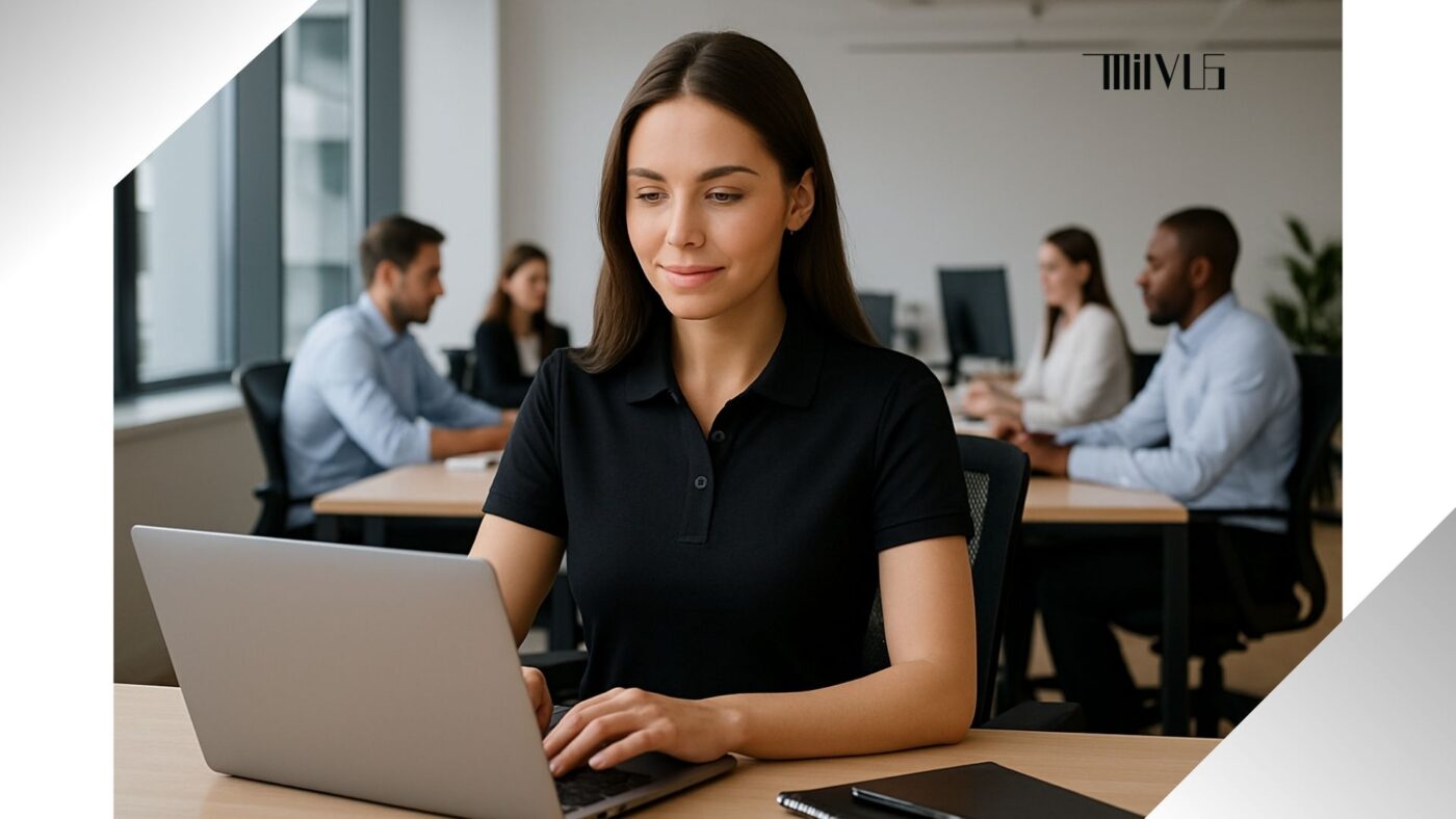 Áo Thun Nữ Polo Màu Đen Sang Trọng Cao Cấp