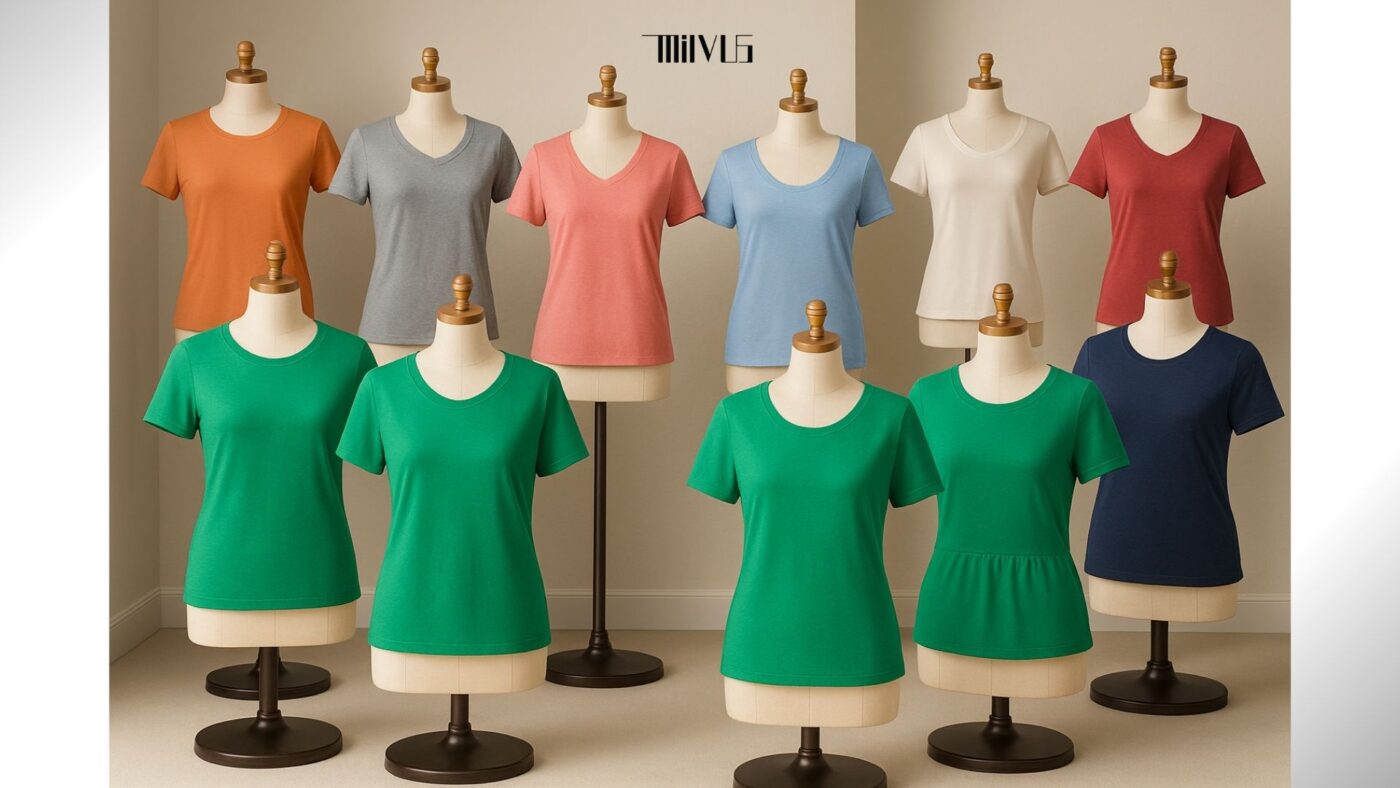 Áo Thun Nữ Tay Lỡ Màu Xanh Lá Cây Tươi