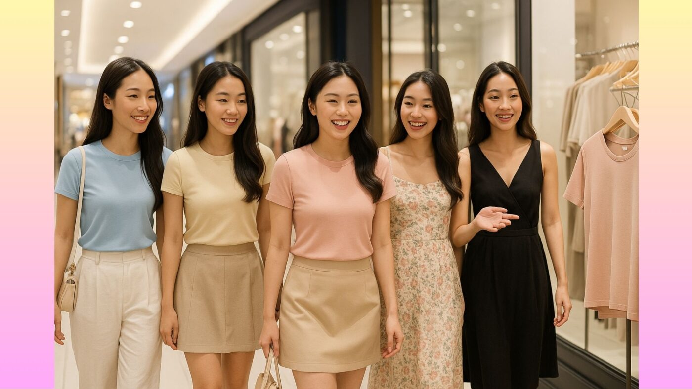 Áo Thun Nữ Tay Ngắn Màu Hồng Nude Thời Thượng