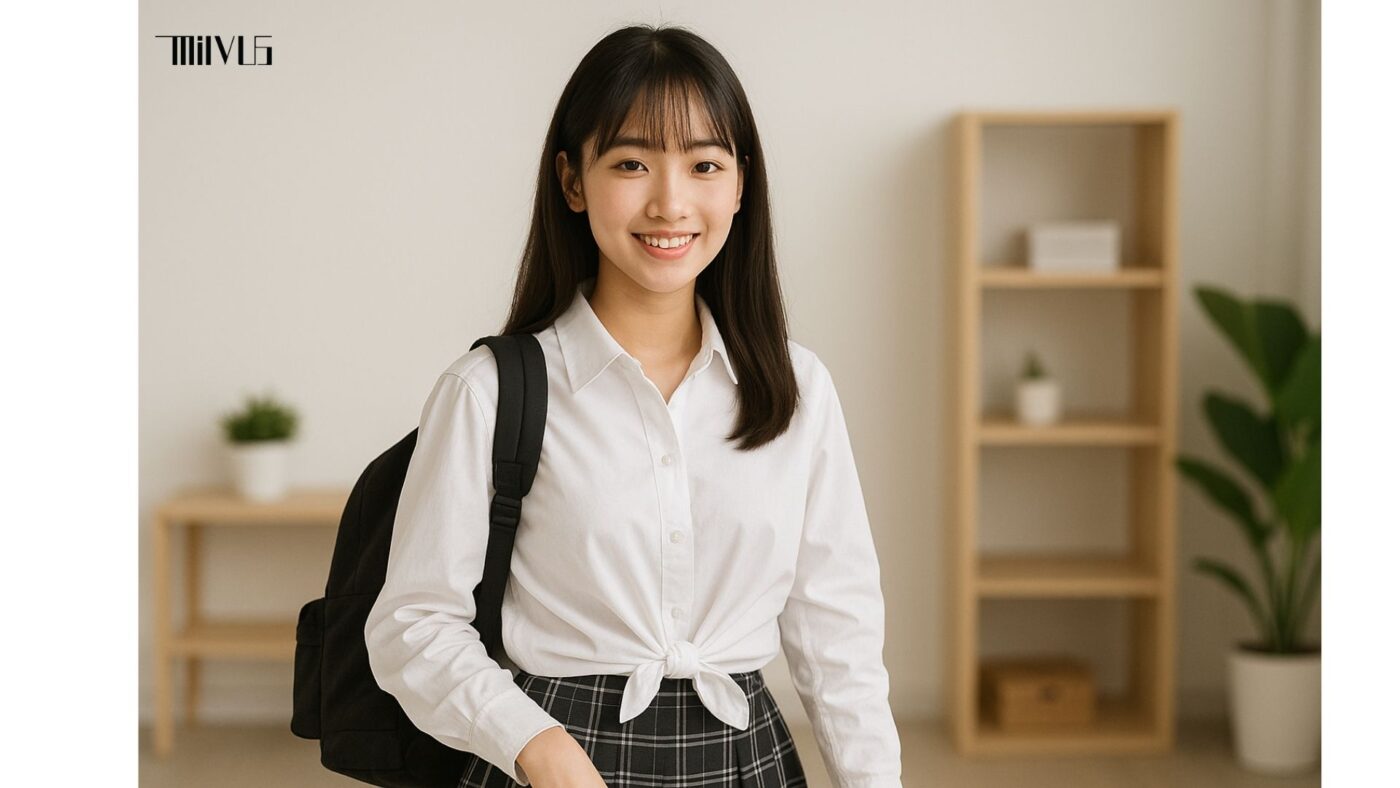 Áo sơ mi trắng cho bạn gái tuổi teen