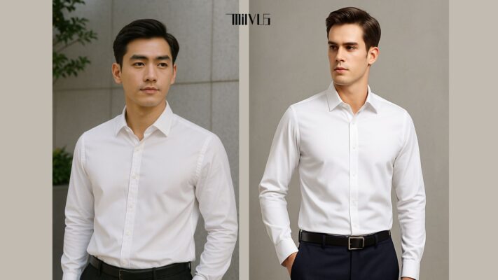 Áo sơ mi trắng cho bạn trai