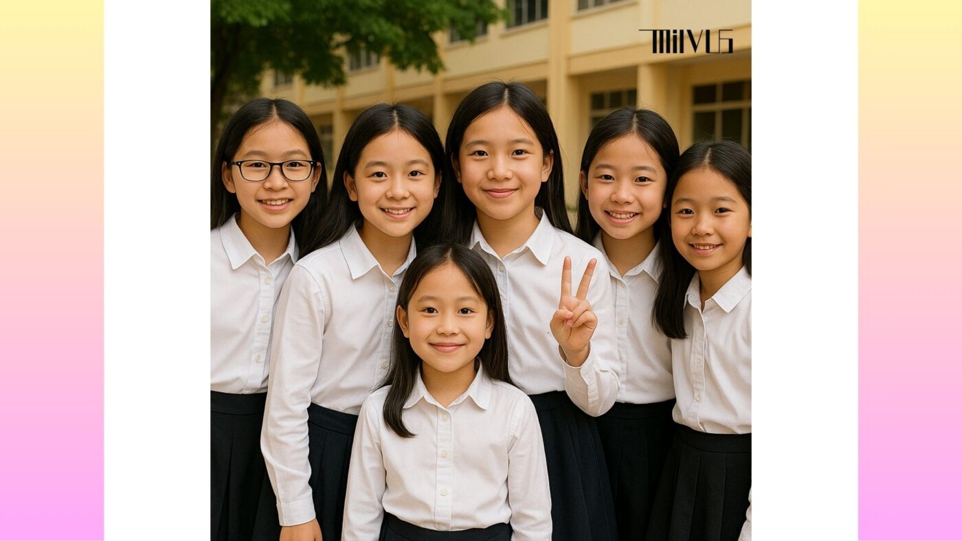 Áo sơ mi trắng cho bé gái