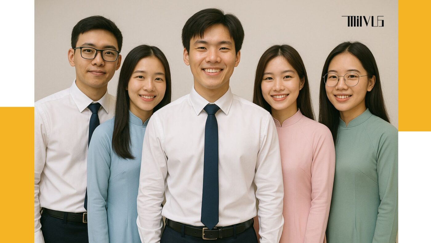Áo sơ mi trắng cho buổi bảo vệ luận văn