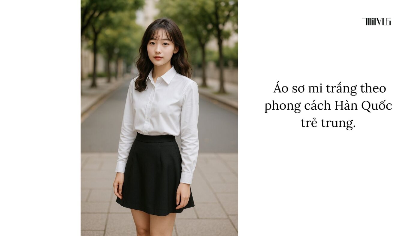 Áo sơ mi trắng cho đi chơi