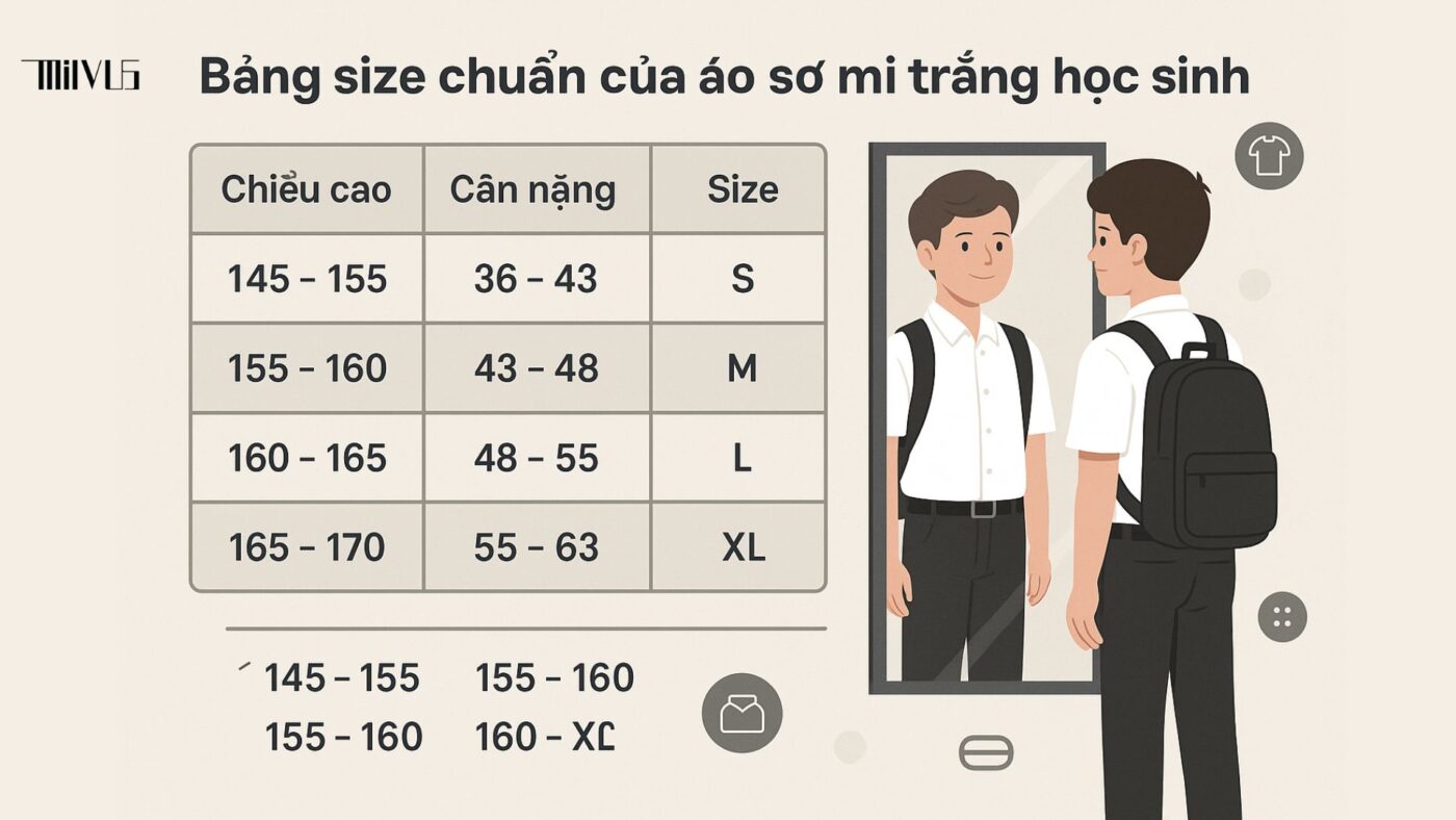 Áo sơ mi trắng cho học sinh