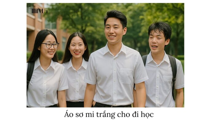 Áo sơ mi trắng cho đi học