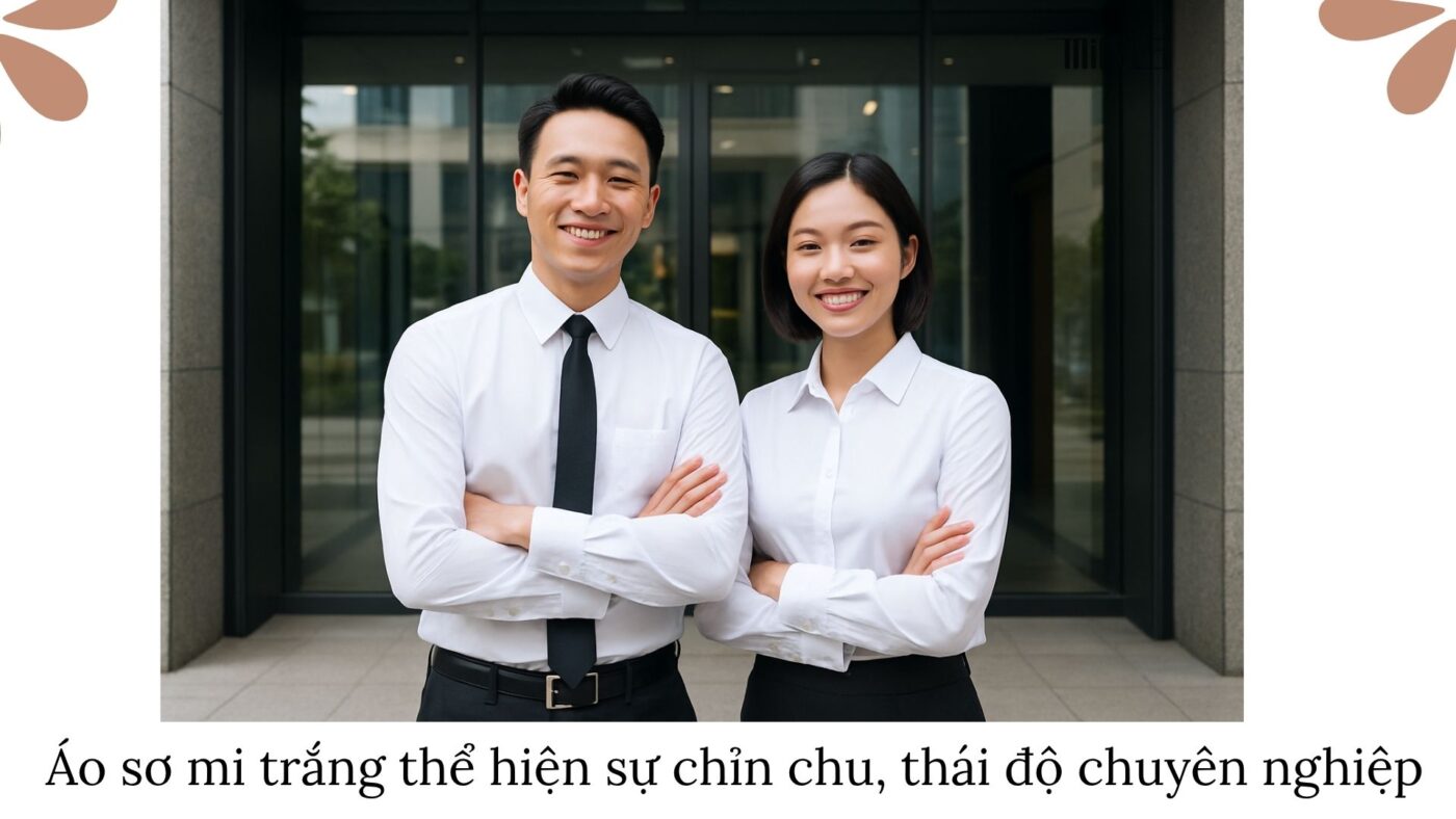 Áo sơ mi trắng cho đi phỏng vấn