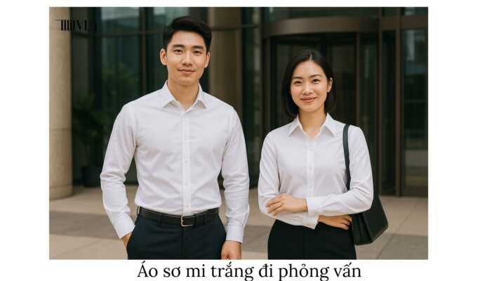 Áo sơ mi trắng cho đi phỏng vấn
