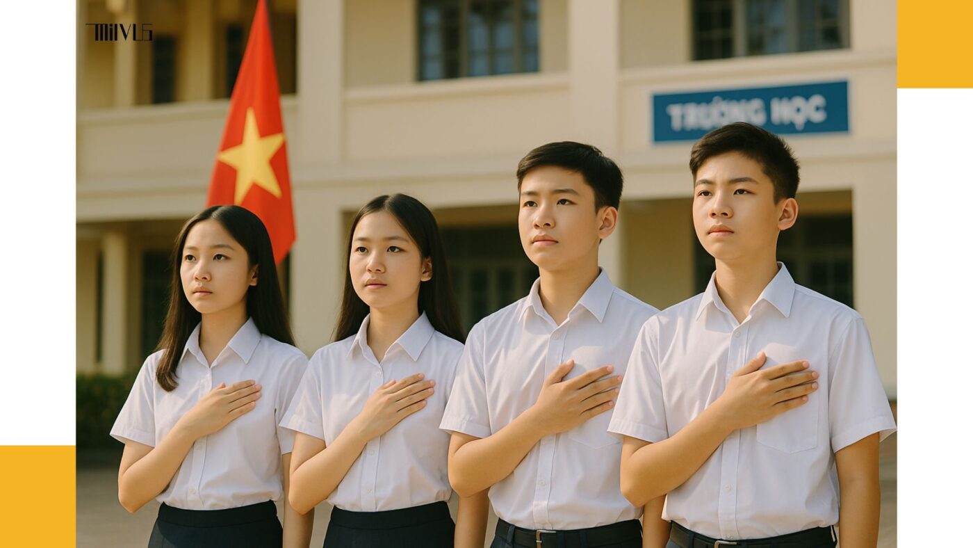 Áo sơ mi trắng cho học sinh cấp 2