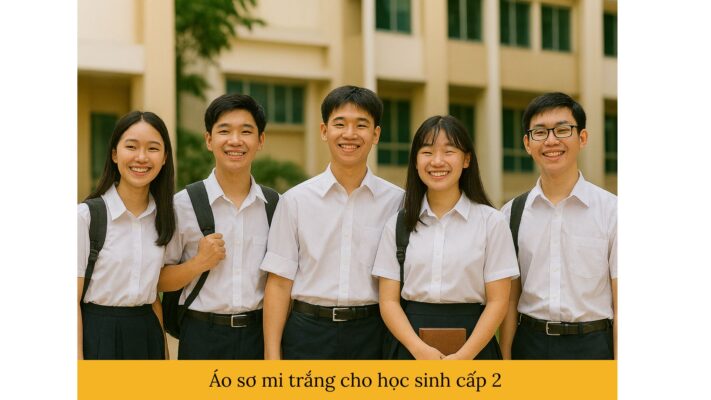 Áo sơ mi trắng cho học sinh cấp 2
