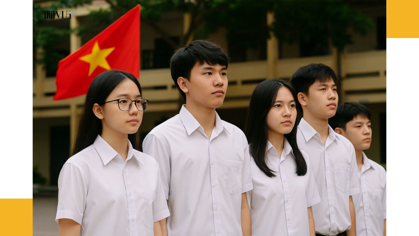 Áo sơ mi trắng cho học sinh cấp 3