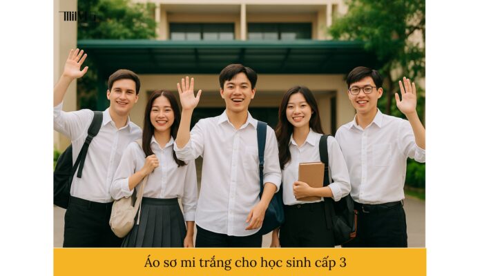 Áo sơ mi trắng cho học sinh cấp 3