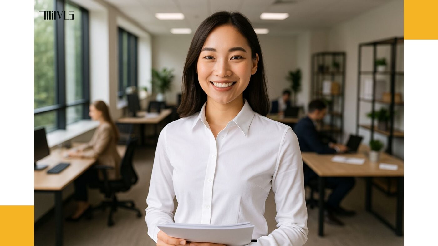 Áo sơ mi trắng cho khách hàng nữ công sở