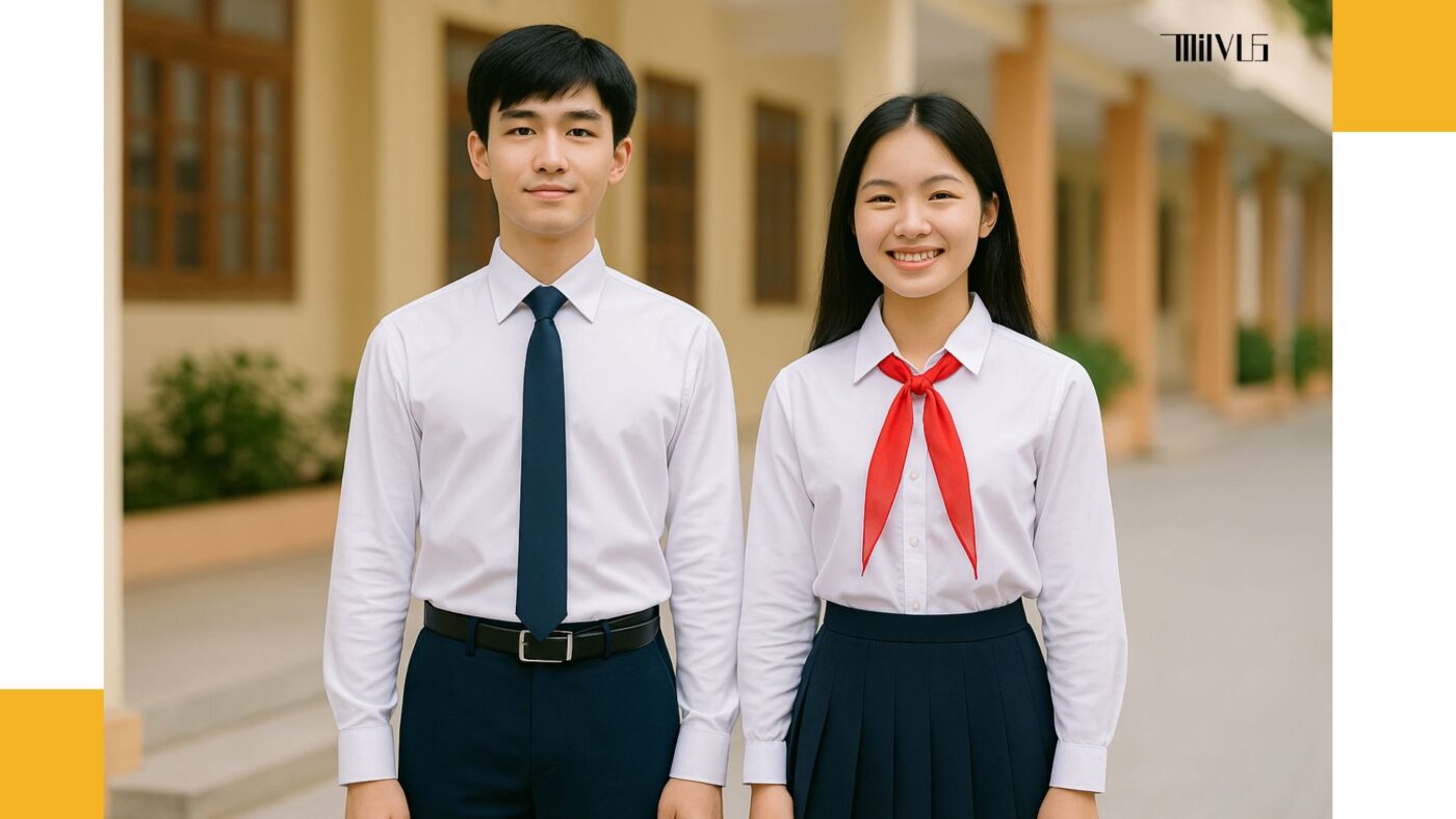 Áo sơ mi trắng cho lễ chào cờ