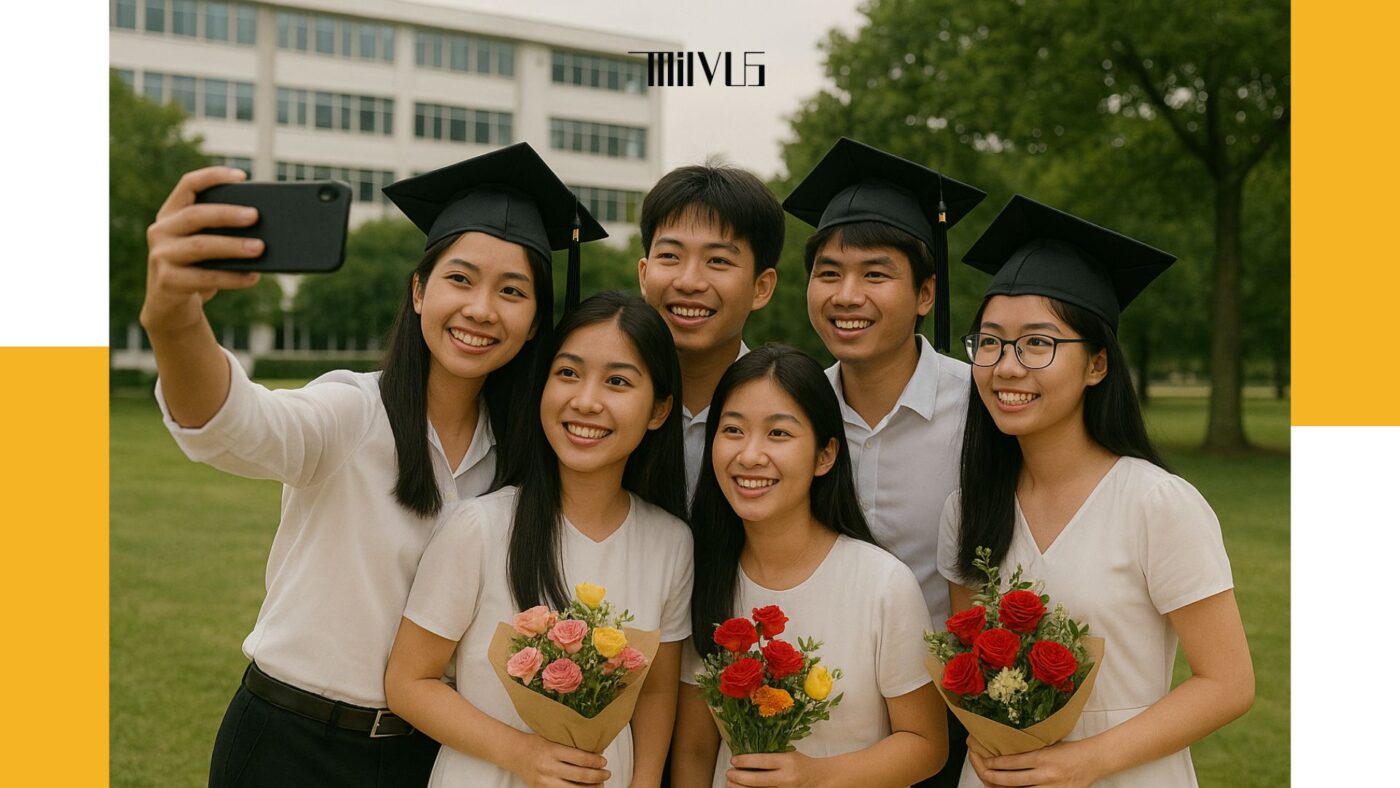 Áo sơ mi trắng cho lễ tốt nghiệp
