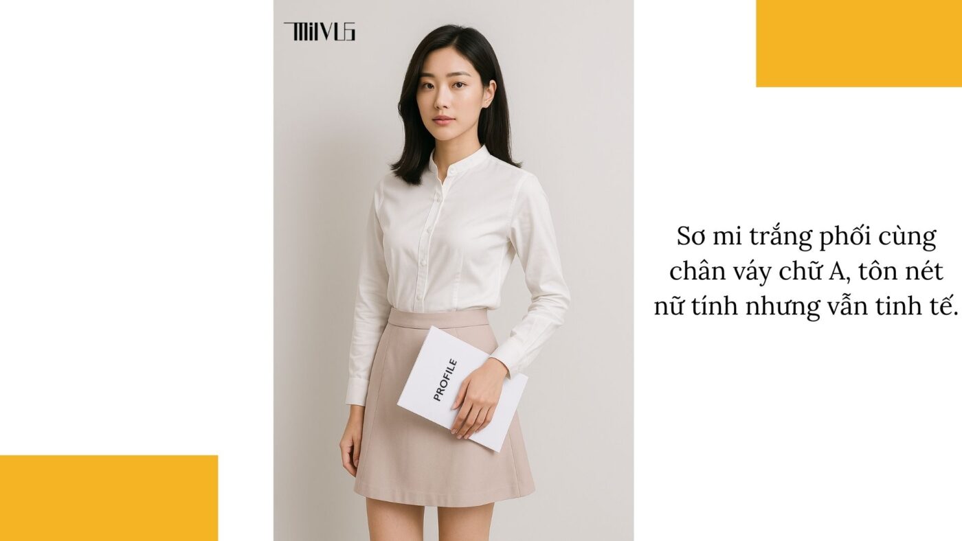 Áo sơ mi trắng cho người đi casting