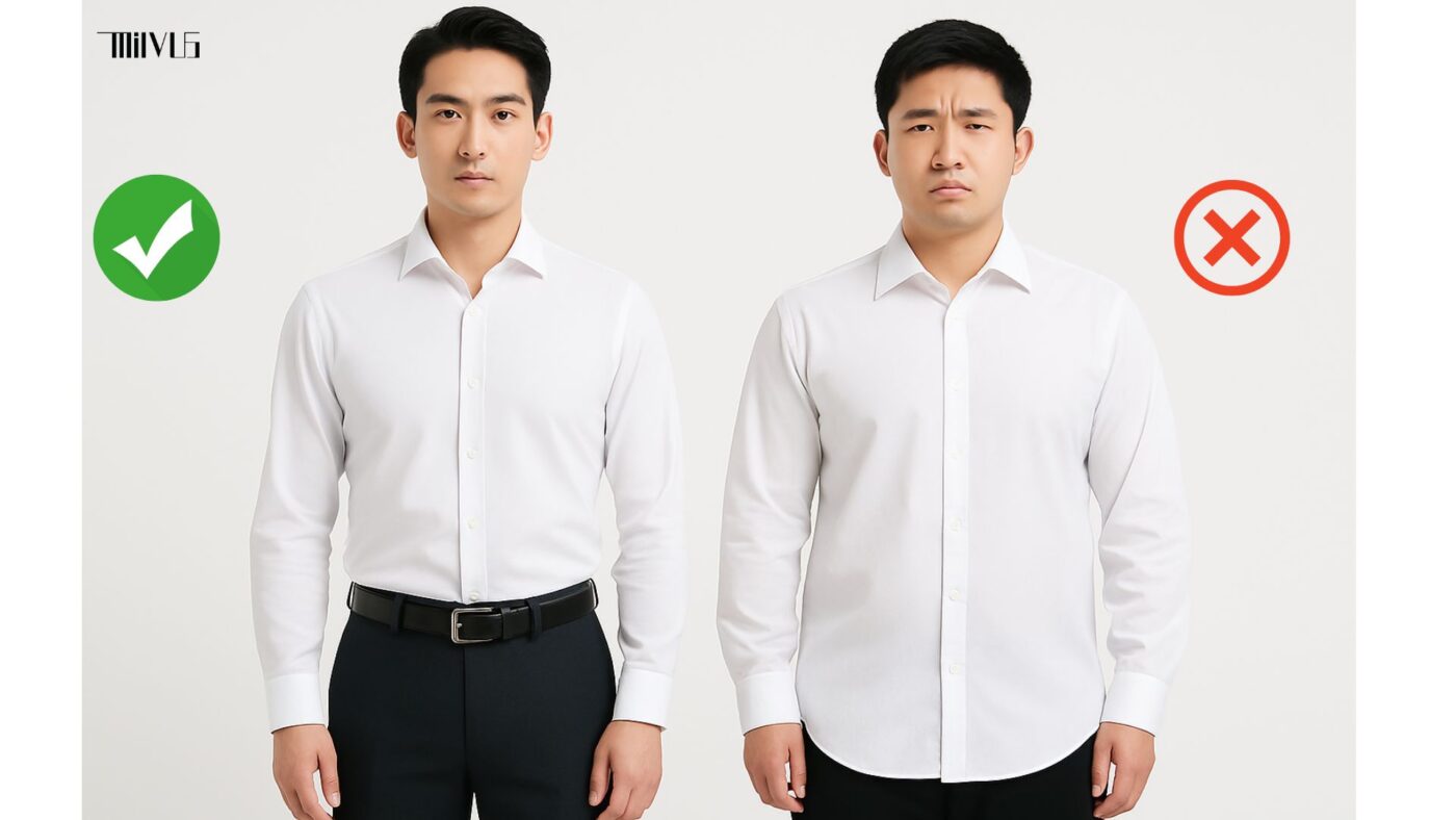 Áo sơ mi trắng cho người đi casting