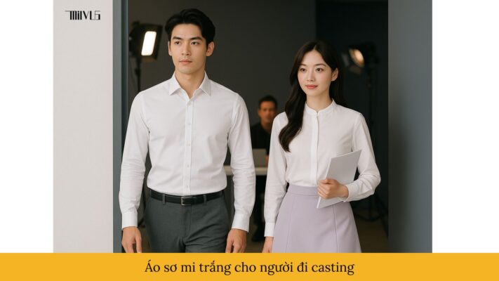 Áo sơ mi trắng cho người đi casting