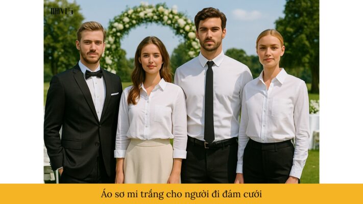 Áo sơ mi trắng cho người đi đám cưới