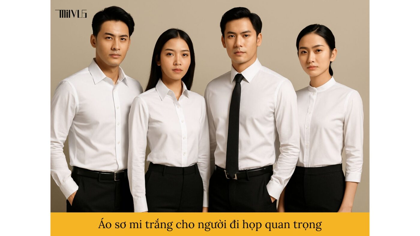 Áo sơ mi trắng cho người đi họp quan trọng