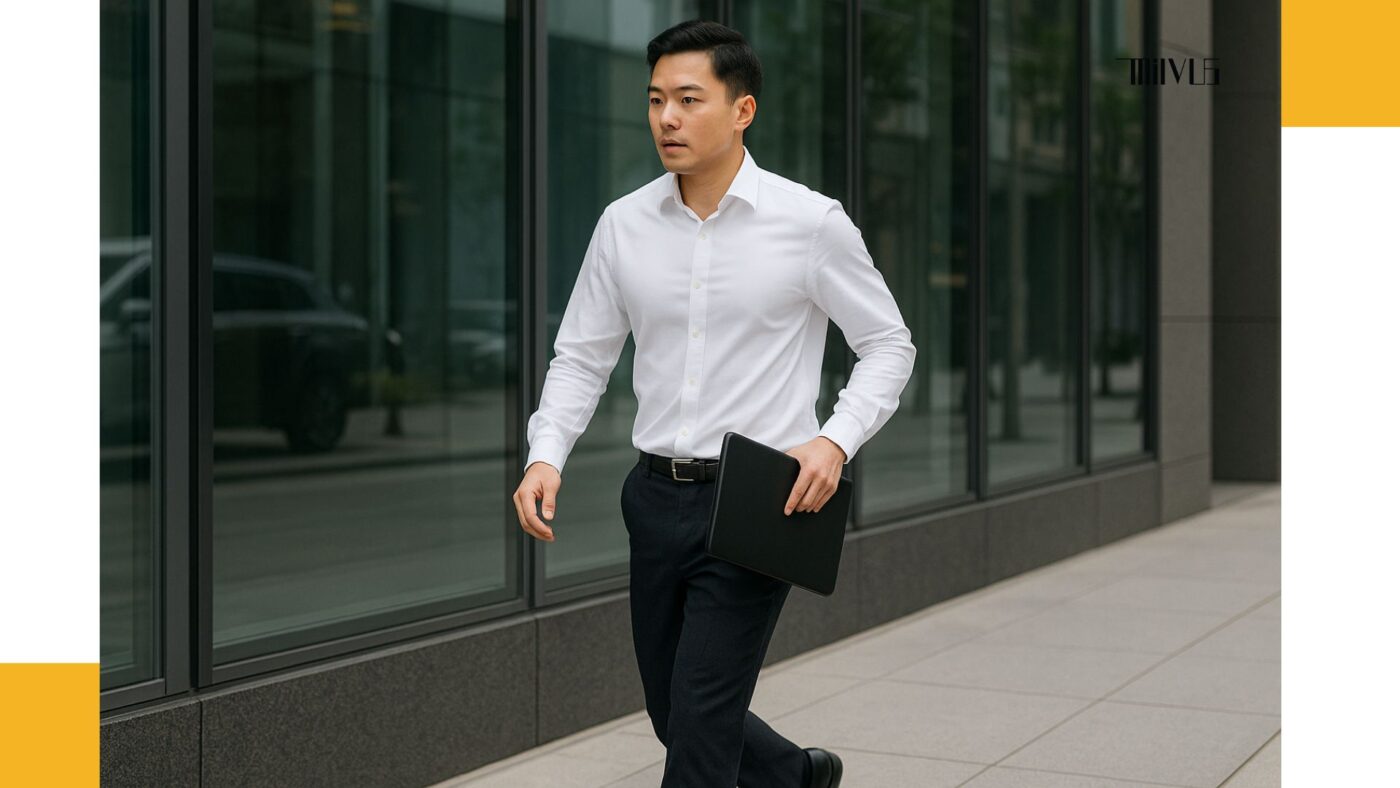 Áo sơ mi trắng cho người hay đi gặp khách hàng