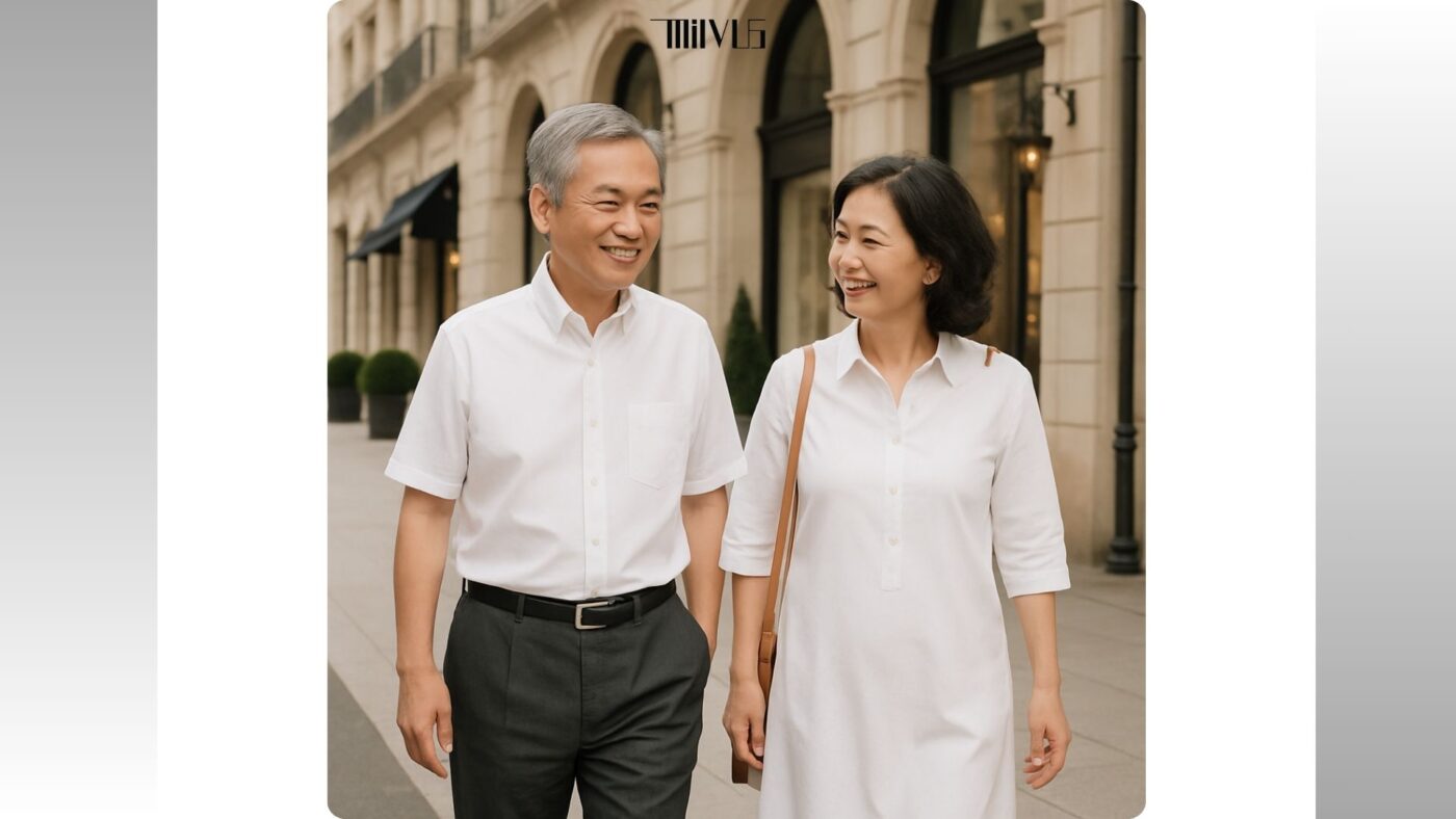 Áo sơ mi trắng cho người lớn tuổi