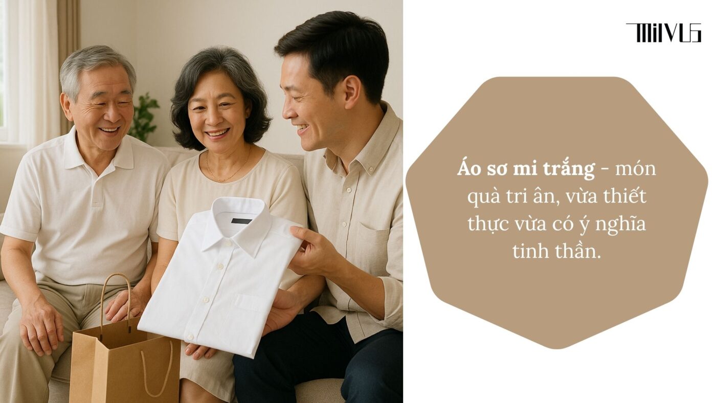 Áo sơ mi trắng cho người lớn tuổi