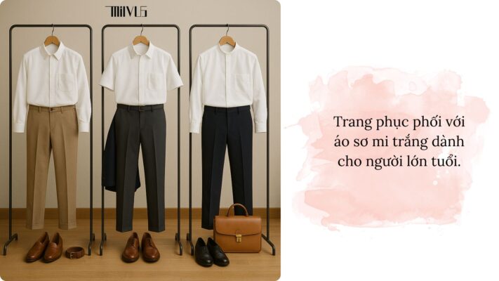 Áo sơ mi trắng cho người lớn tuổi